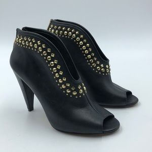 Vince Camuto gold studded booties